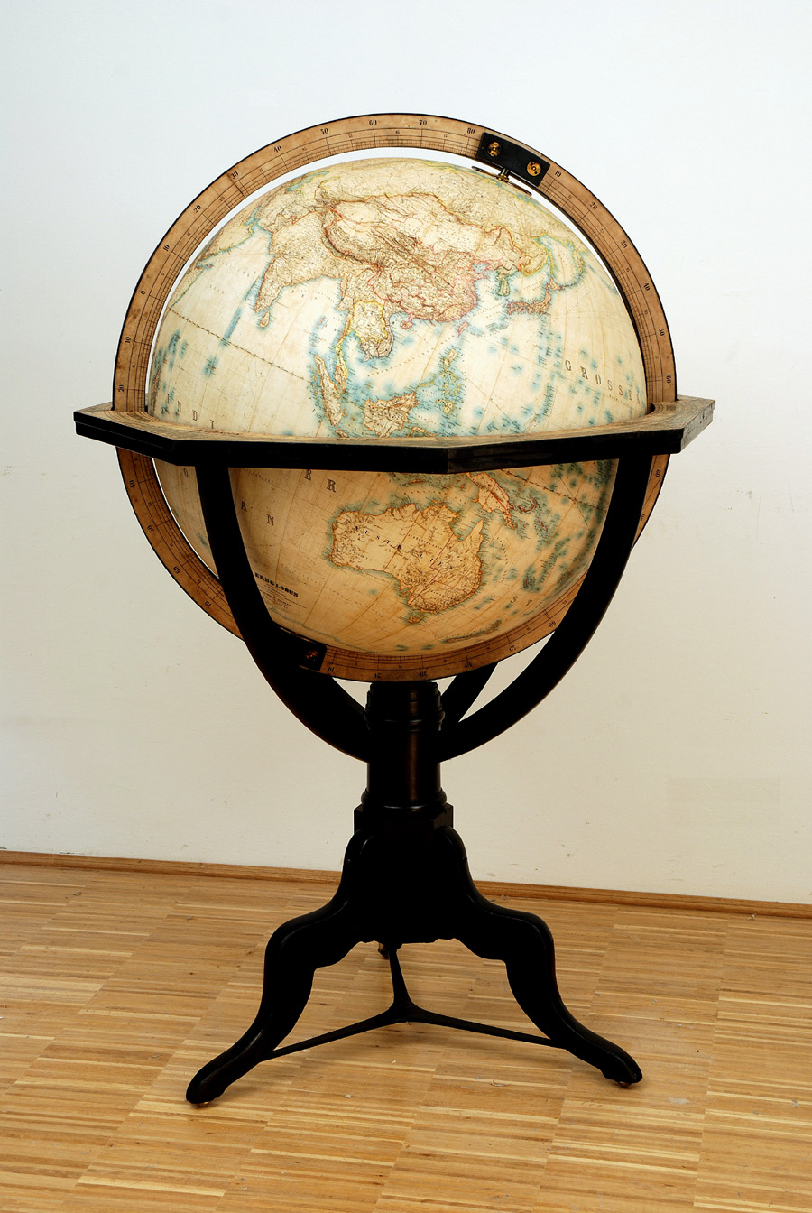 19th Century German Earth Ball Globe by Felkl & Sohn, 1885-1892